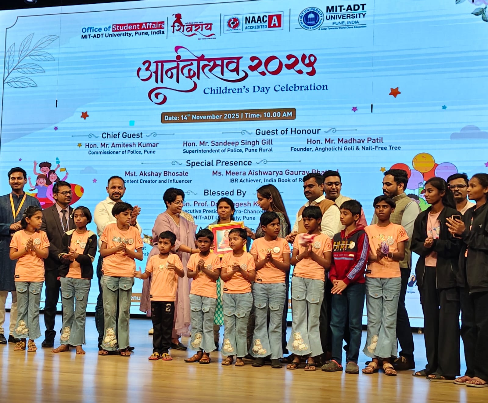 Bhumi Foundation's social work was felicitated at MIT University, Pune.