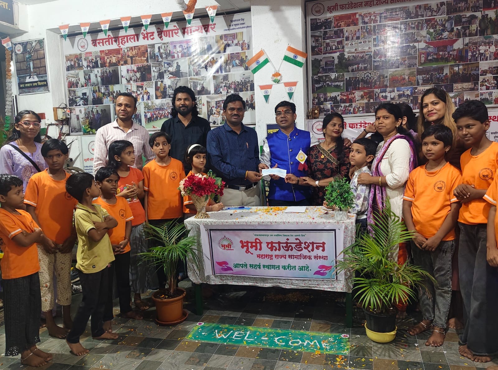 Inspector Adinath Shirsat Visits Bhumi Foundation and Sponsors Two Children
